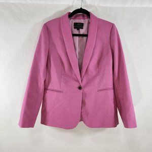 J. Crew Parke Stretch Linen Blend Blazer Vivid Pink Color Size 10 Exc. Condit.